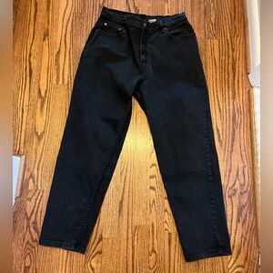 Vintage Levi's 550 Jeans 14MIS S Relaxed Fit Tapered Leg Black Denim 2000 Y2K 90